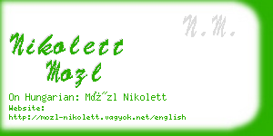 nikolett mozl business card